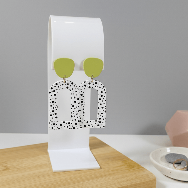 Brincos Lime Dots